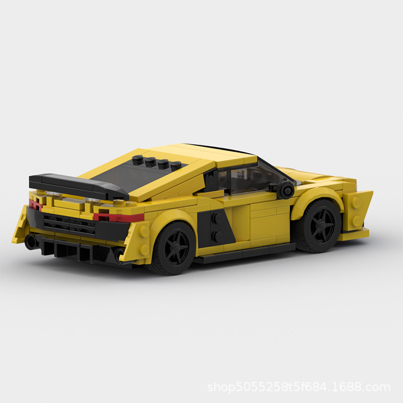 Picture of Moc Building Blocks Are Compatible with Lego Assembled Creative Audi R8 Racing Model Speed Series Boy 8-Grids Car