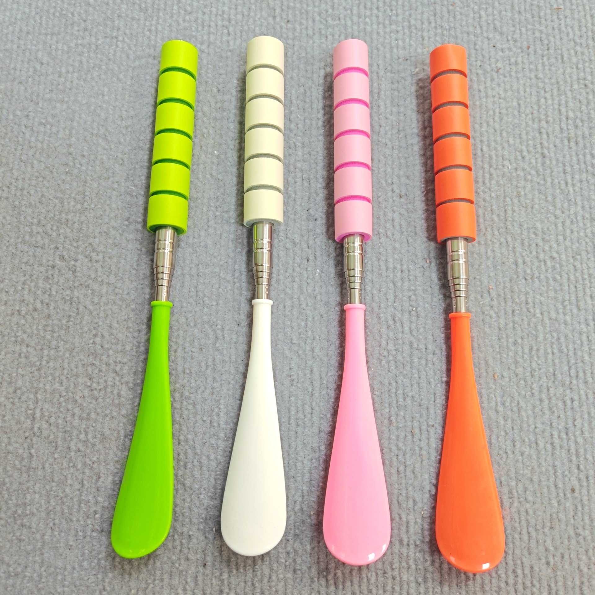 Stainless Steel Lazy Shoehorn Hanging Telescopic Elongating Shortening Shoehorn Pregnant Women and the Elderly No Squat Bending Auxiliary Lift Shoes