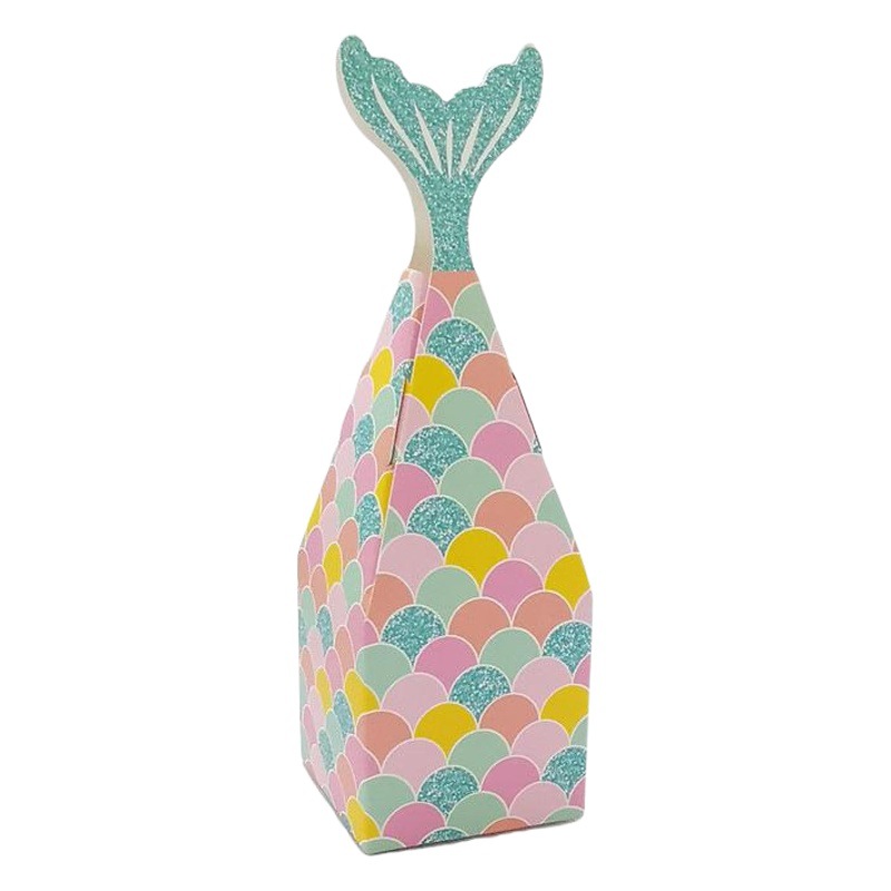Picture of Wedding Fishtail Candy Box Wedding Return Gift Kidsren's Birthday Party Mermaid Gift Packaging Box Gift Box