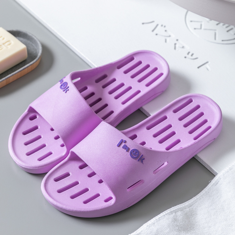 Picture of Monique home drag four seasons bath leaky slippers women's hollow non-slip couple bathroom quick-drying drain drag men