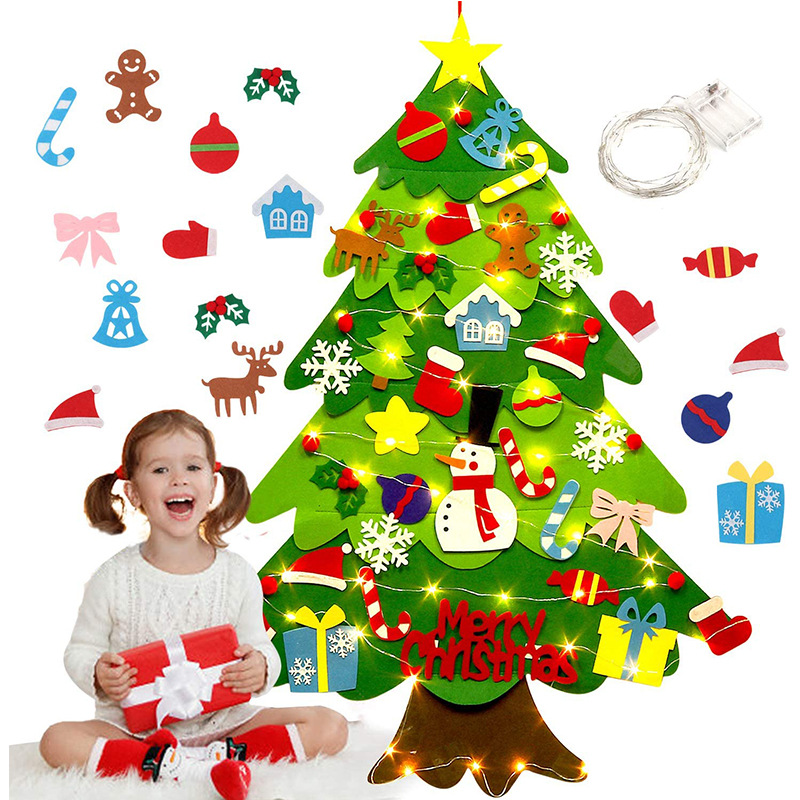 Felt Christmas tree non woven new kids DIY felt Christmas tree Christmas ornament pendant felt christmas
