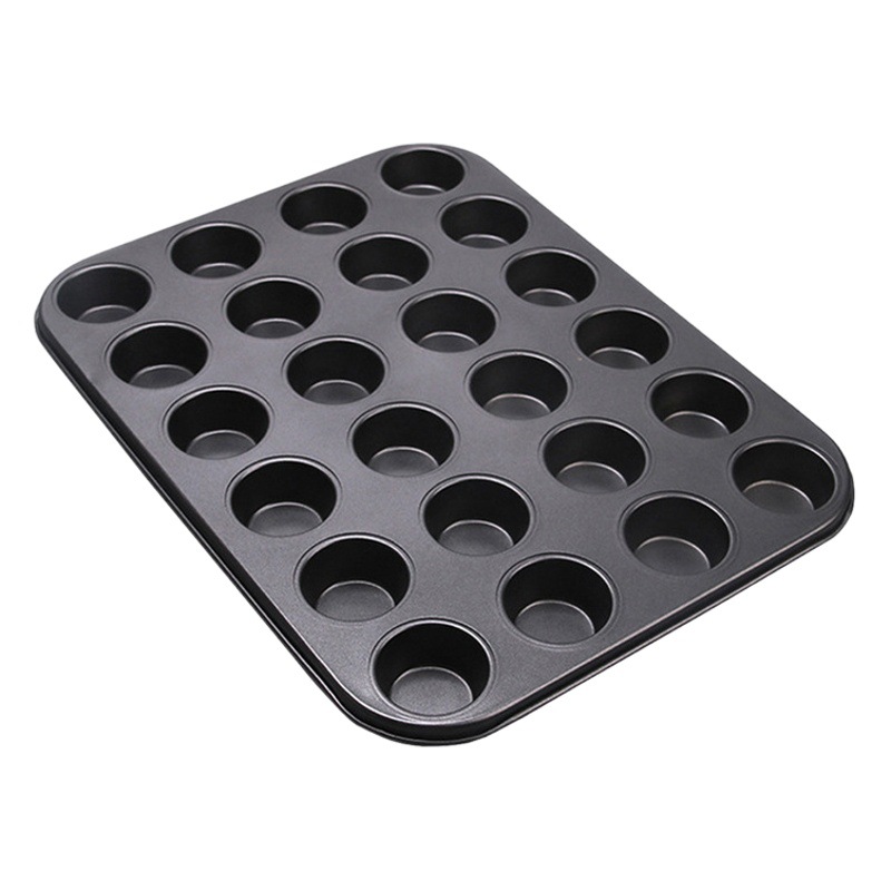 Thickened mini 24-piece non-stick cake mold pudding muffin pan with holes baking tray muffin cup baking mold wholesale