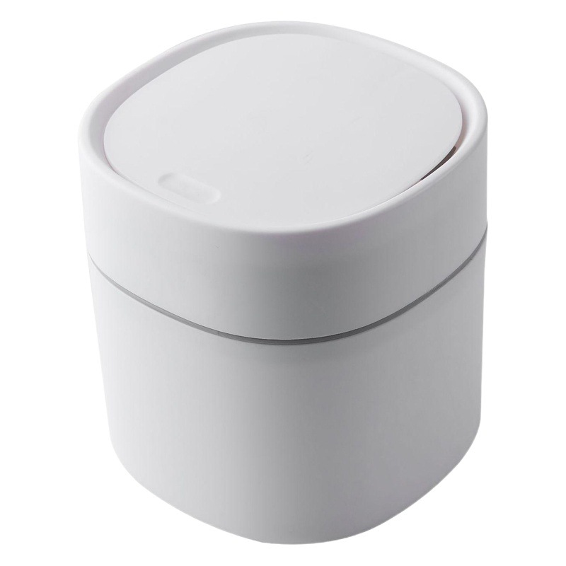 Nordic Mini Desktop Trash Bin Household Kitchen Desk Trash Bin Cover Sundries Storage Cleaning Tube wish