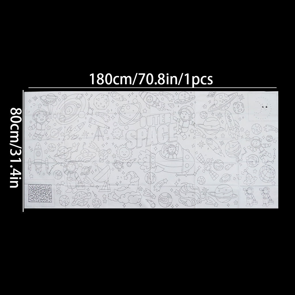 Picture of Paper Tablecloth Children's Coloring Graffiti Tablecloth Children's Painting Coloring Birthday Party Disposable Tablecloth Paper Tablecloth
