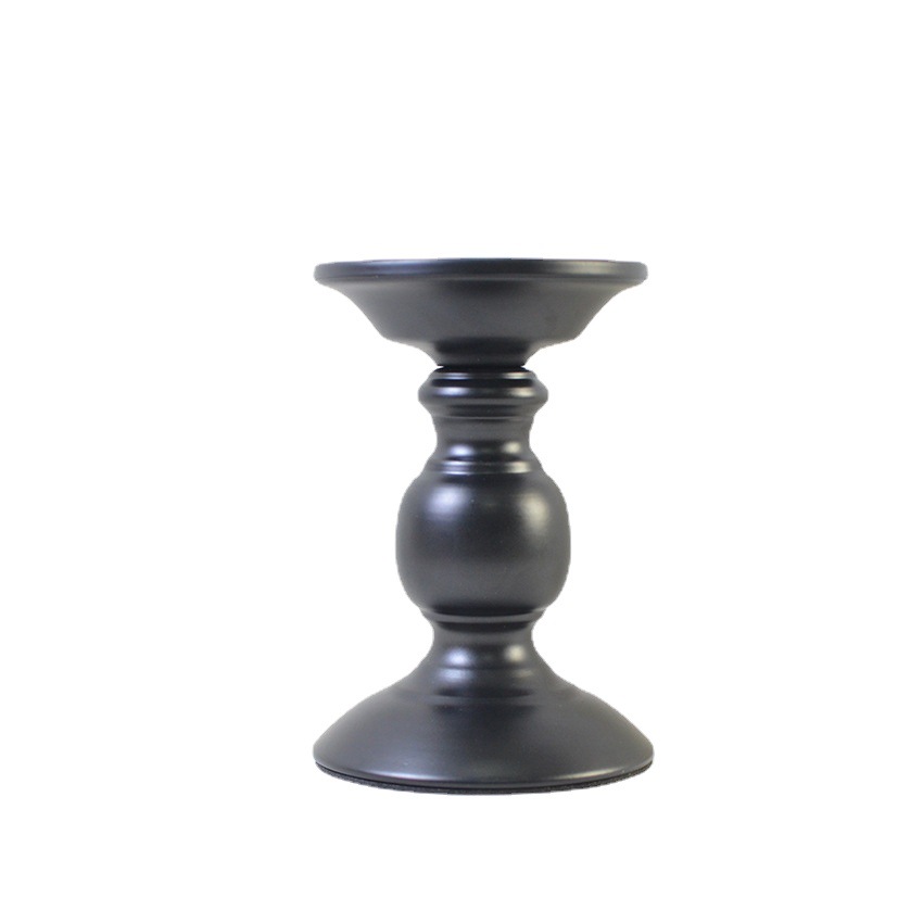 Picture of American Candlestick candlelight dinner candle Cup atmosphere decoration black iron candlestick crafts ornaments manufacturers supply