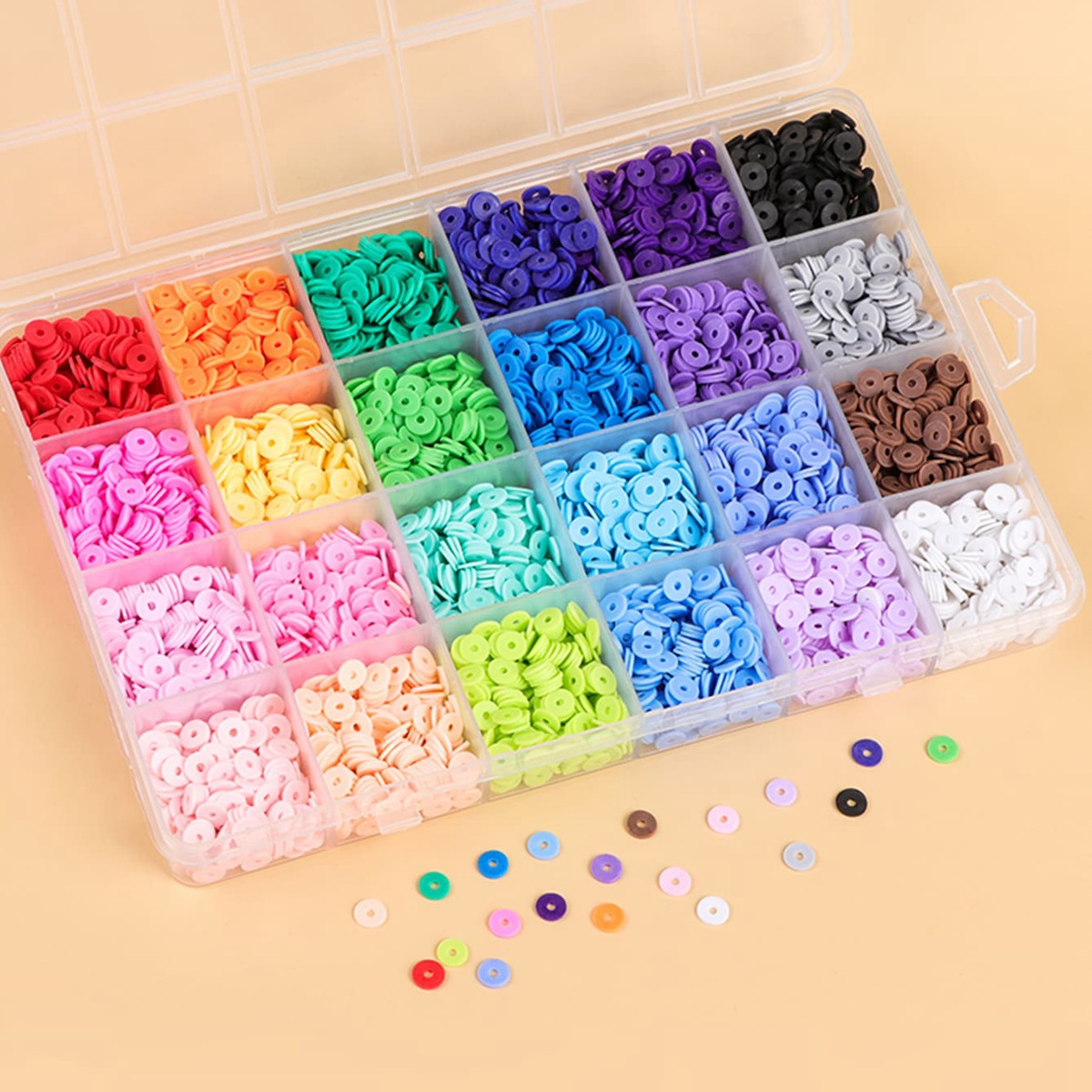 Picture of Cross-Border 24-grid soft pottery piece set diy jewelry color wafer bohemian style jewelry bracelet DIY jewelry