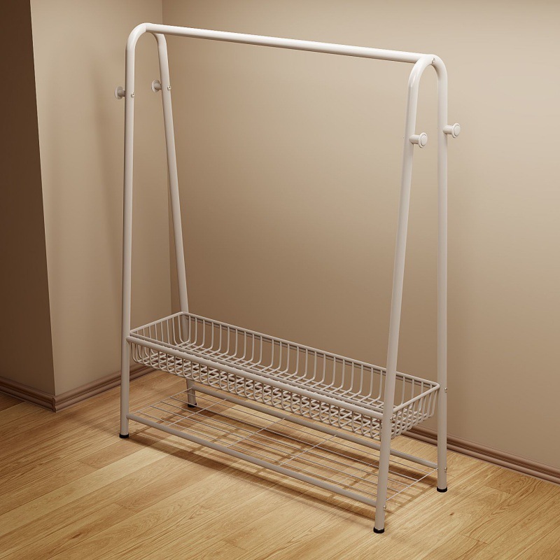 Hanging clothes rack floor-to-ceiling bedroom household coat rack simple clothes hanger drying rack indoor storage rack cooler pole