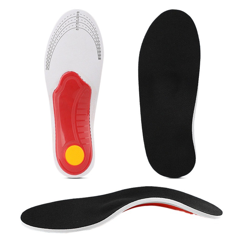 Arch Support Correction Black Mesh Sports Shock-Absorbing Insole High Elastic Eva Men and Women Corrective Flat Foot Insole