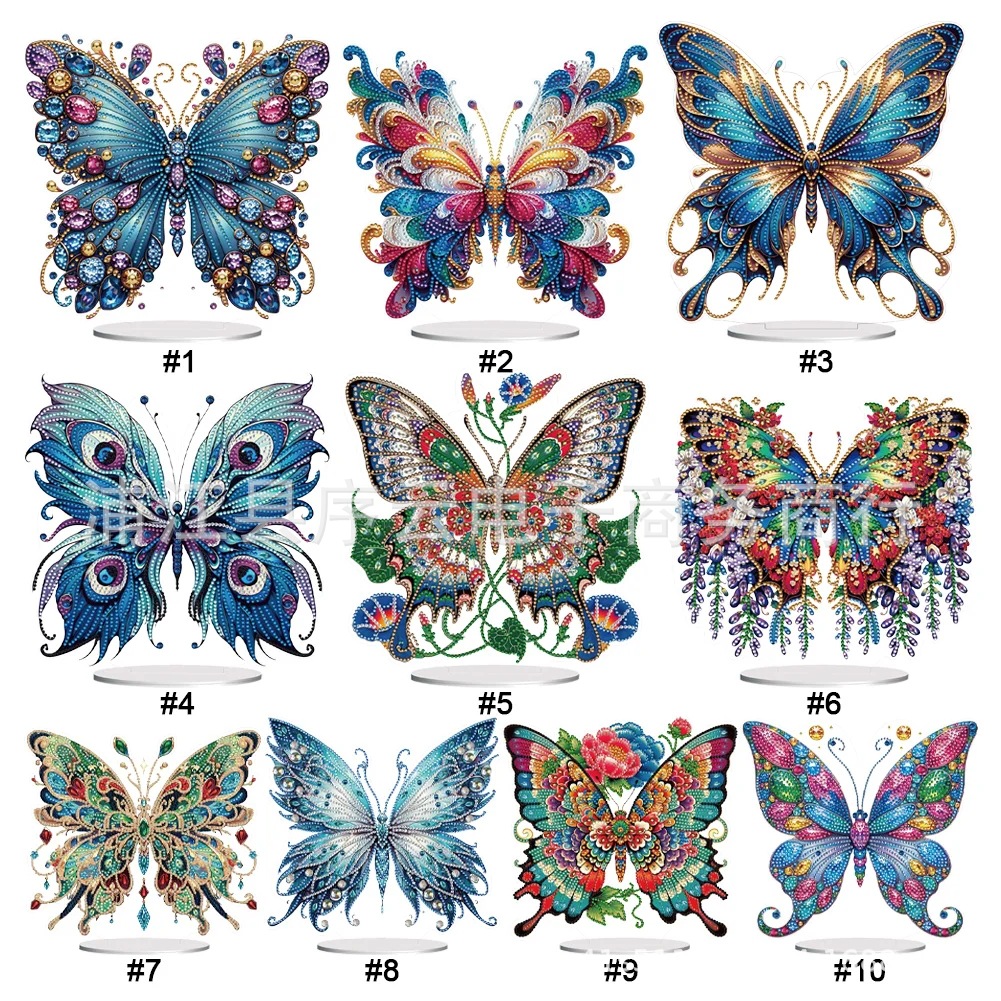 Diamond Painting dIY Desk Ornaments Butterfly Series Diamond Painting Surrounding Cross-border