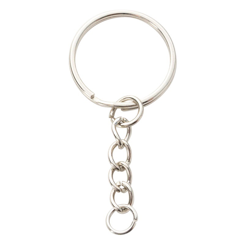Picture of Environmentally Friendly School Bag Pendant Aperture Keychain White K Key Chain Key Ring DIY Pendant Accessories Pendant Wholesale