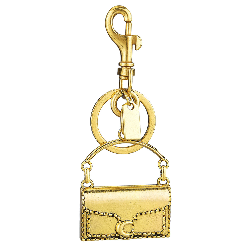 New Trendy High-End Exquisite Alloy C Letter Bag Pendant Mobile Phone Chain Keychain Car Pendant Accessories Batch