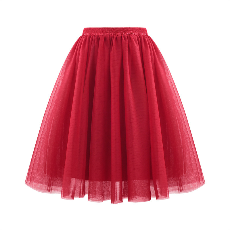 Picture of Amazon's New Skirt Women's Spring and Summer Trendy Fairy Style Large Size Mesh Tutu Skirt Large Size Slimming