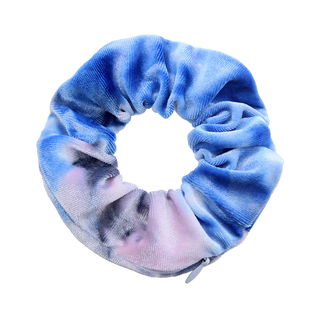 Picture of European and American Tie-Dye Korean Velvet Zipper Hair Band Cross-Border E-Commerce Amazon Aliexpress Headband Wholesale 46 Colors