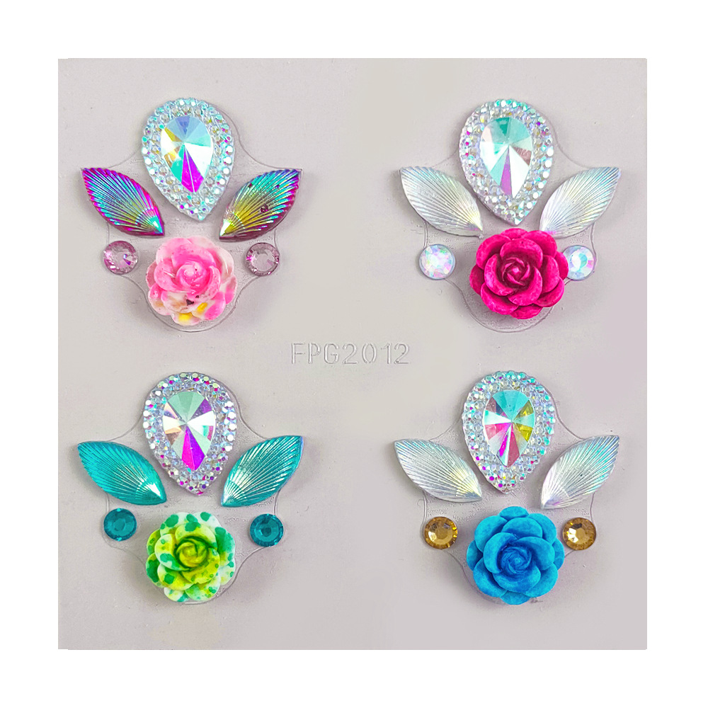 Picture of Eyebrow Diamond Paste Cross-border Face Diamond American Holiday Party Rhinestone Gem Paste Rainbow Eye Makeup Stage Makeup Tattoo Paste Diamond