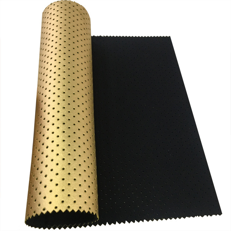 Picture of 3mmSBR punching diving materials bags shoes hat fabric environmental protection odorless composite yellow bronzing T cloth