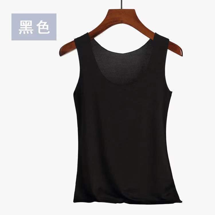 Picture of Seamless Vest for Women, Thin Pure Color Bottoming Shirt, Slim Sleeveless Spring & Fall Inner Wear, Summer Student Vest for Women
