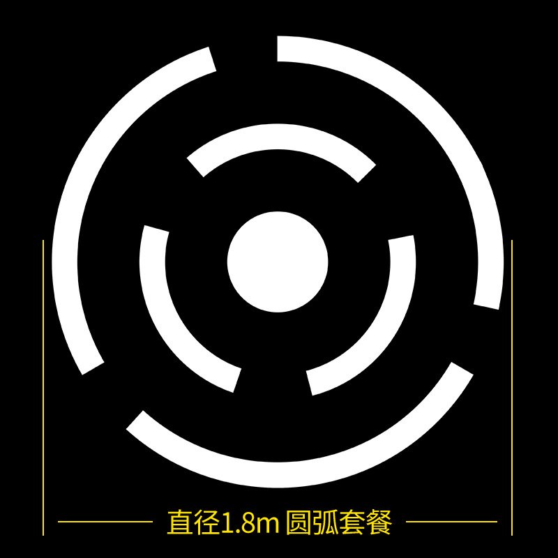 Picture of Ring Curved Chandelier Dance Studio Gym Internet Cafe Commercial Shopping Mall Supermarket Creative Industrial Style Lamps