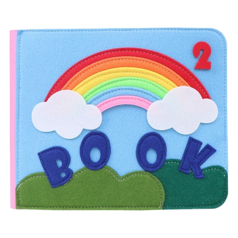 Cross-Border Felt Early Education Books, Montessori Series, Children's Baby Cloth Books, Rainbow Books, Early Childhood Education Teaching Aids, Educational Crafts
