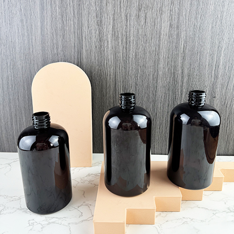 24 Teeth 360ml Round Shoulder Bottle Brown Brown Factory Direct Sales Shampoo Shower Gel Travel Packaging Daily Care