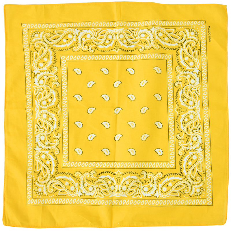 Picture of Factory Wholesale European and American Cashew Flower Square Scarf Outdoor Sports Cycling Hip-Hop Spot Pure Cotton Insect Printed Headscarf