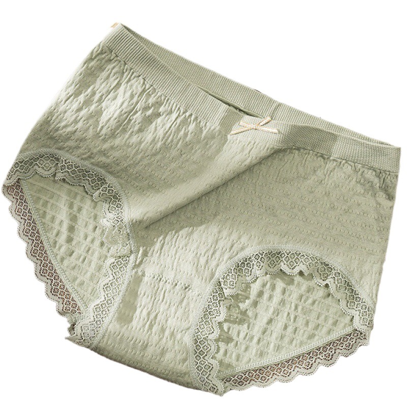 Japanese bubble pants waist graphene cotton seamless sexy underwear ladies large size lace 