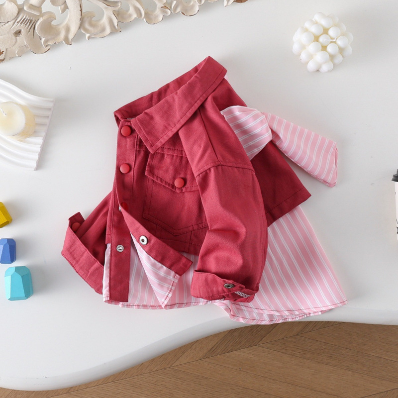 Picture of Girls' Coat Children's Shirt 2024 Spring Clothes for Baby Girls Spring and Autumn Korean Shirt Children's Thin Top Trendy