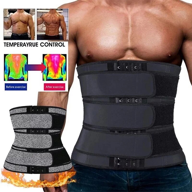 Men's Sweaty Abdominal Belt Buckle Plastic Belt Sauna Waist Seal Sports Belt Belly Waist Trimmer