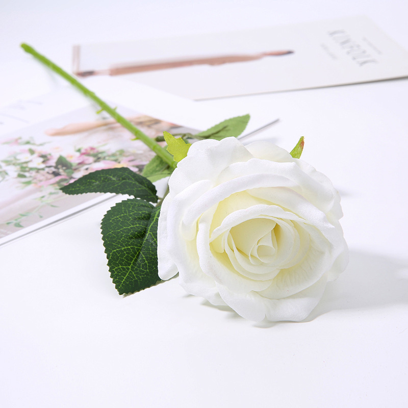 Picture of Cross-Border Supply Velvet Rose Home Decoration Wedding Bouquet Gothic Halloween Black Rose Simulated Rose