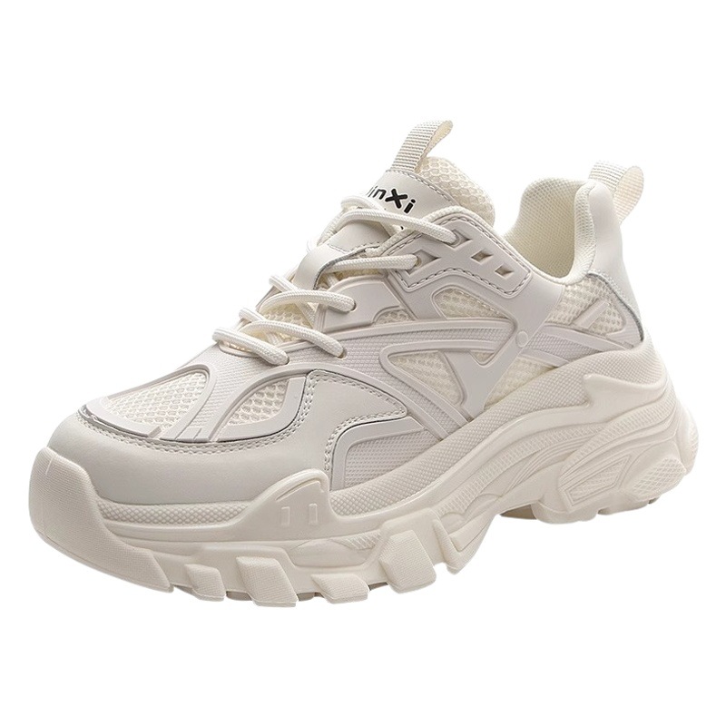 Thick-soled Torre Shoes Women's 2024 New Spring and Summer Breathable Super Popular Ins Trendy Shoes Foot-showing Small All-match Sports Casual Shoes