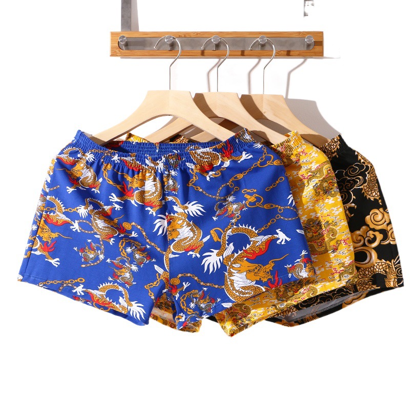Picture of Loose Breathable Arrow Pants Cotton Men's Large Size Underwear Wholesale Home Youth Sleeping Shorts Simple Boxers