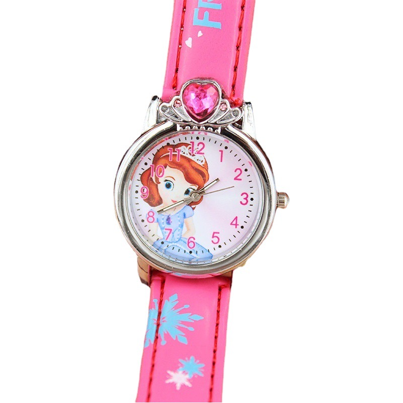Cross-Border E-Commerce Supply Cartoon Children's Belt Girls Quartz Watch Diamond Student Watch Factory Direct Sales Foreign Trade
