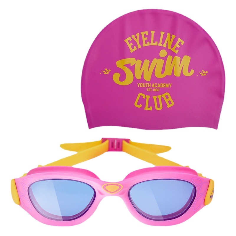 Comfortable for primary school students 3-12 years old children's large-frame swimming glasses anti-fog swimming goggles silicone children's swimming goggles swimming cap
