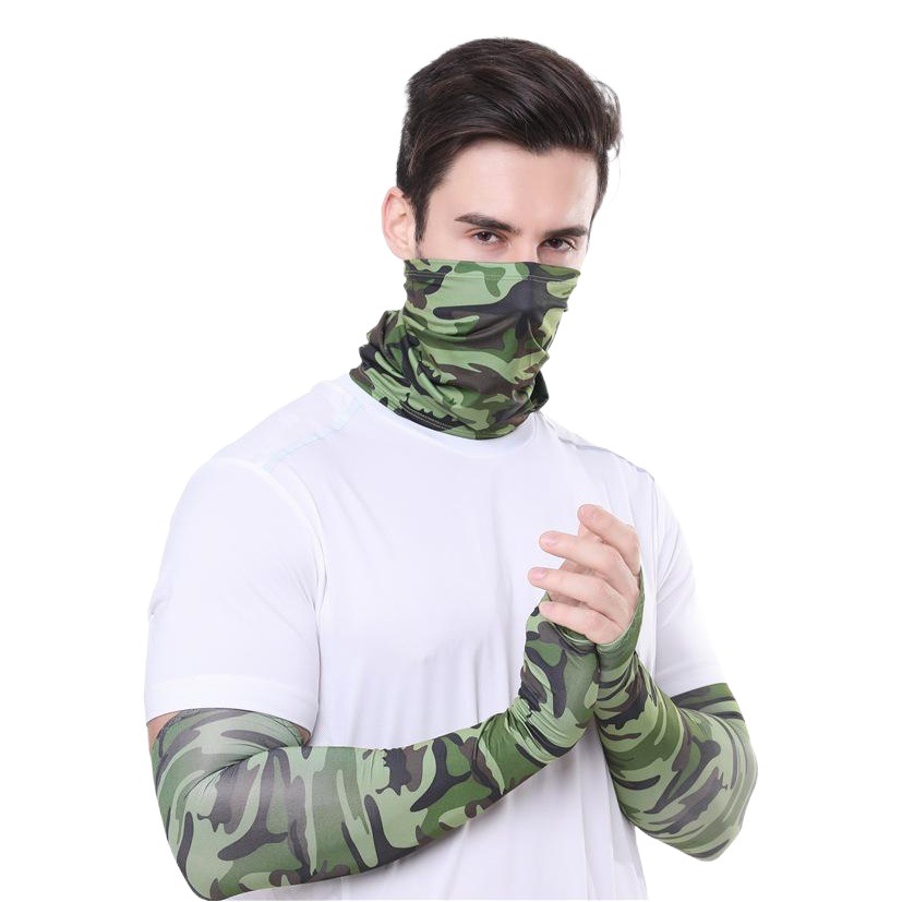 Outdoor Sun Protection Sleeves, Sun Protection Headscarf Set, Summer Hot Selling Sports Cycling Equipment, Two-Piece Combination Protective Cover