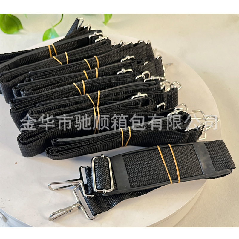 Picture of Spot Black Adjustable Shoulder Strap Nylon Tool Box Computer Cross-Body Strap Luggage Accessories Belt Wholesale Reinforcement