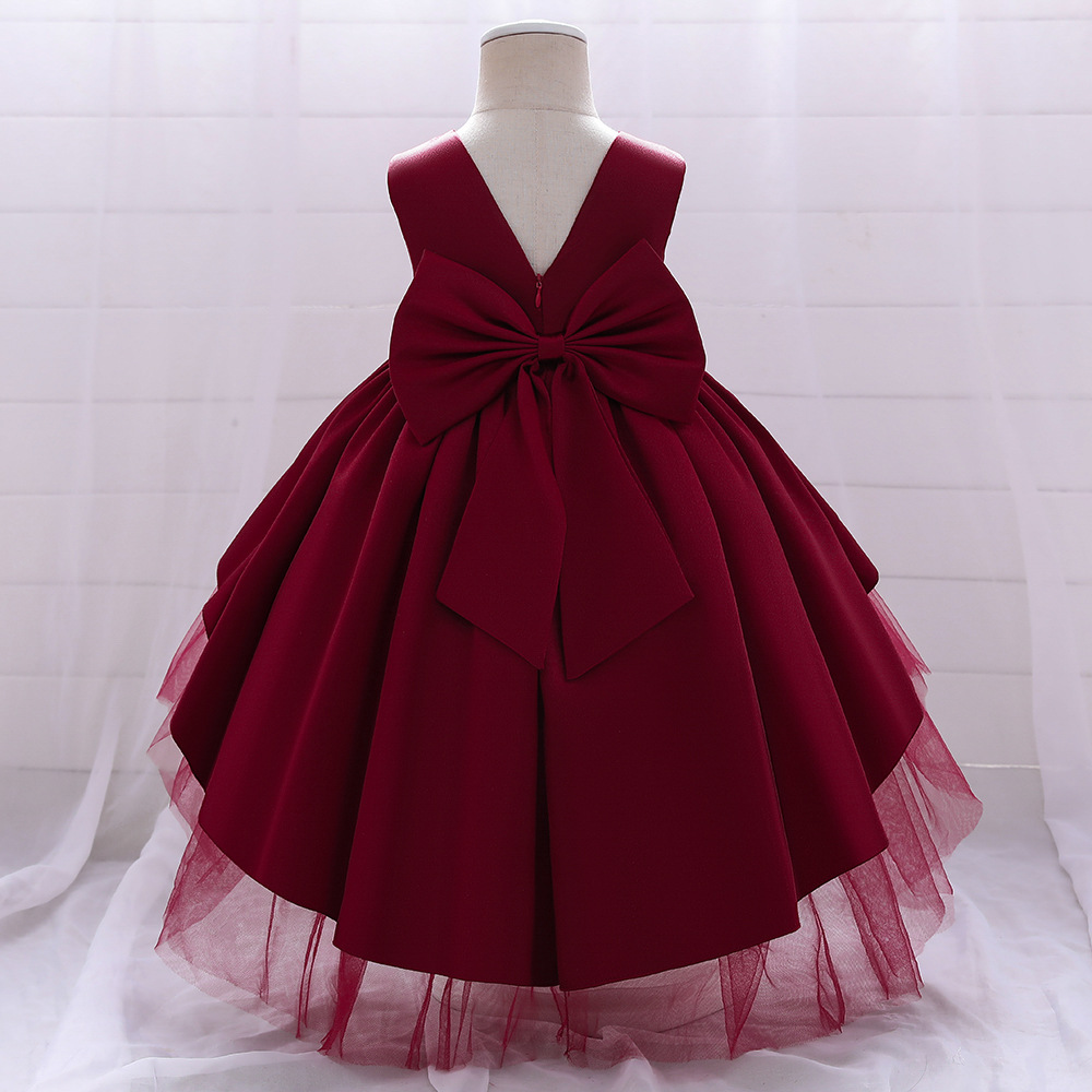 Picture of Cross-Border New Infant Flower Girl Birthday Children Princess Dress One-Year-Old Dress Tail Catwalk Dress One-Piece Drop Shipping