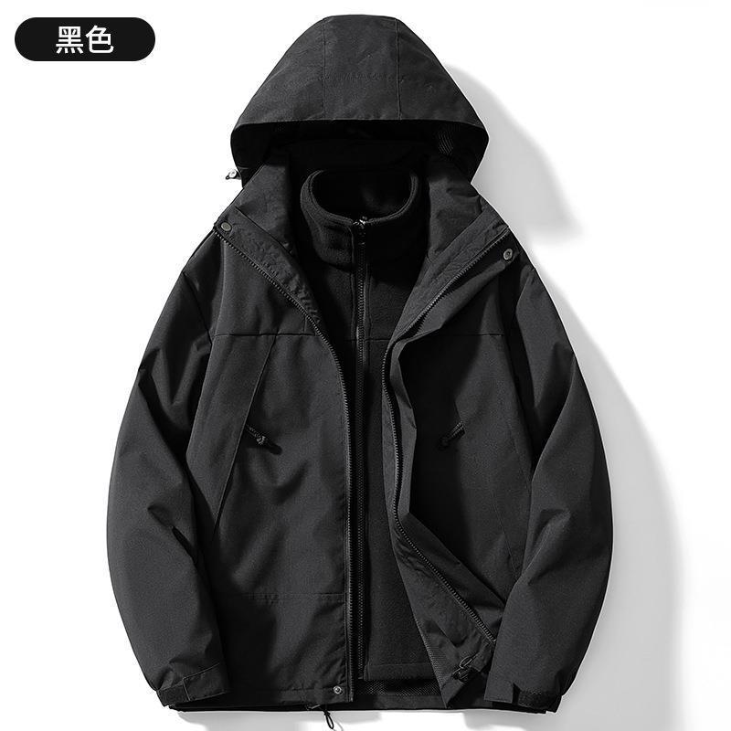 Men's and women's uniform autumn and winter thickened windproof waterproof oil-proof mountaineering suit coat couple's jacket top