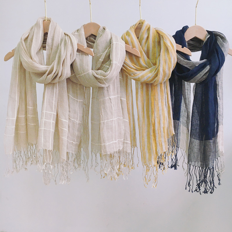 A generation of Japanese rain and dew linen primary spring and summer scarf light ladies sunscreen scarf