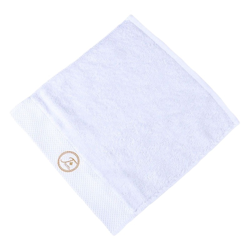 Picture of Hotel Square Towel White Absorbent Hand Towel Car Wipe Wholesale Embroidered Logo Cotton Bed and Breakfast Hotel Towel