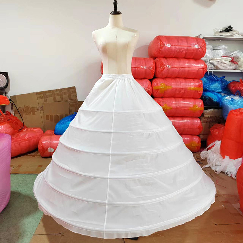 Picture of [Manufacturer Wholesale] Foreign Trade Six-Steel Enlarged Bustle Wedding Dress Tutu Performance Clothing Gauzeless Elastic Waist Tethered Petticoat