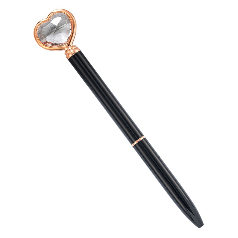Love diamond pen spot wholesale heart-shaped pen hotel advertising gift pen printable logo love ballpoint pen