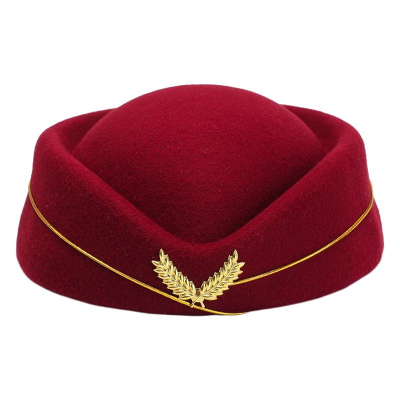 Supply stewardess hat wedding band hat costume props hat factory straight hair berets