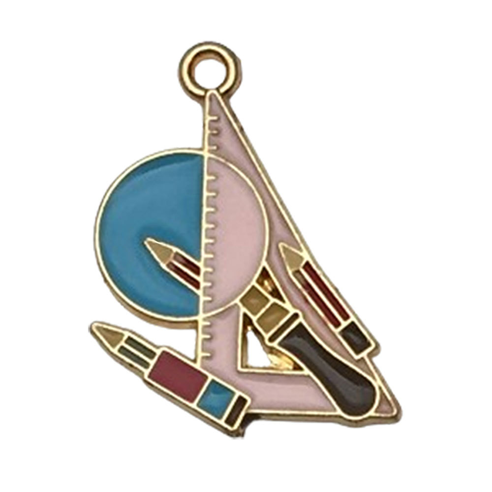 Picture of Cross-border DIY accessories alloy oil drop graduation season examination bachelor cap schoolbag size pen key chain pendant pendant