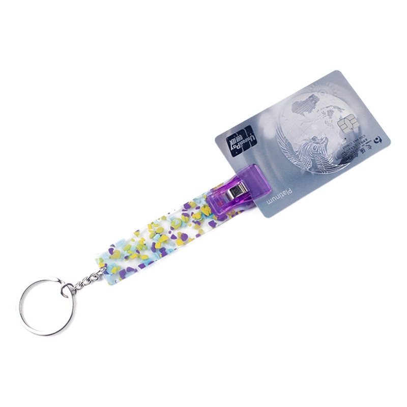 Cross heat transfer ATM contact-free card reader imitation lazy rabbit fur ball Keychain Car pendant DIY set Wholesale