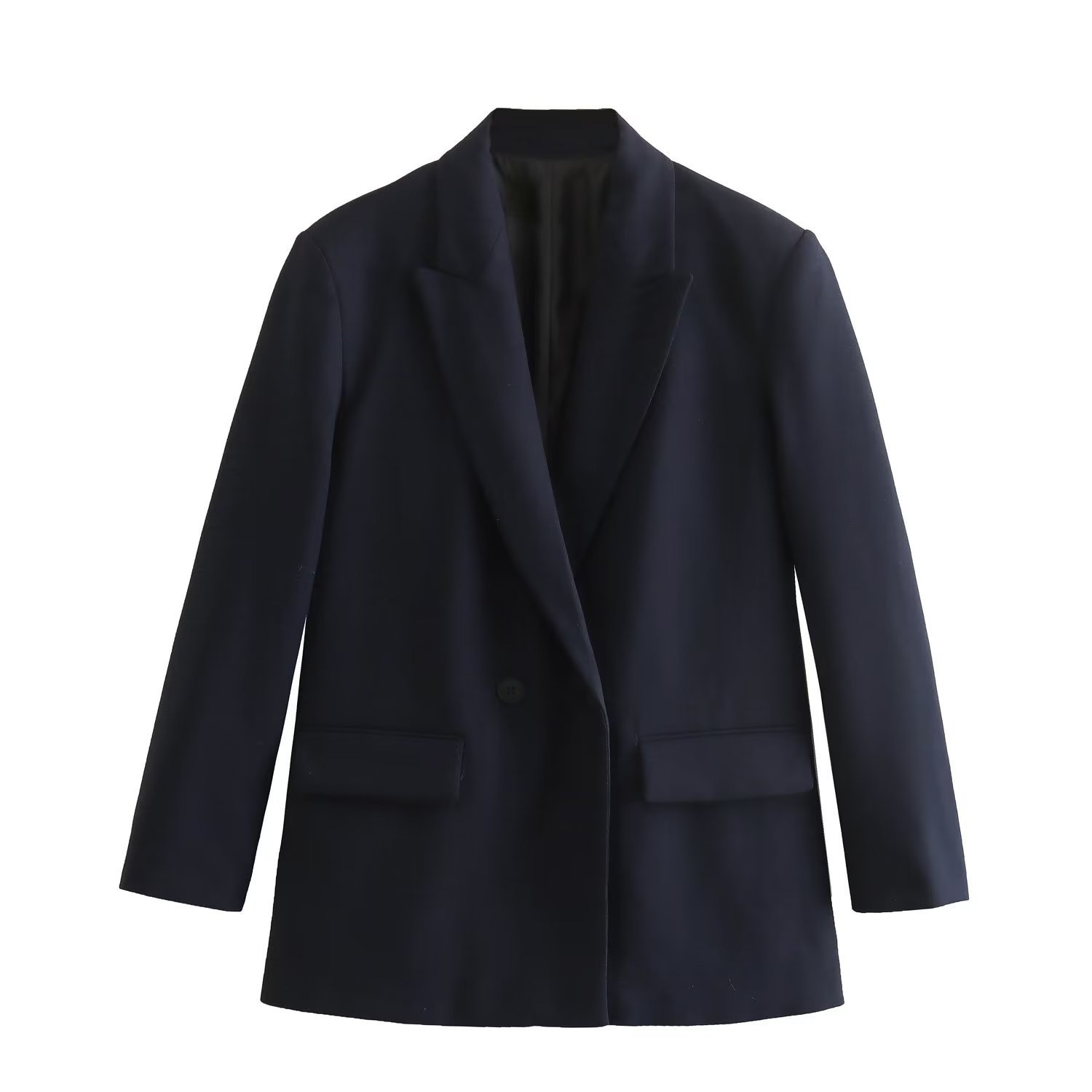 Picture of Fall 2023 new European and American cross-border Women's urban casual solid color straight loose double-breasted suit jacket