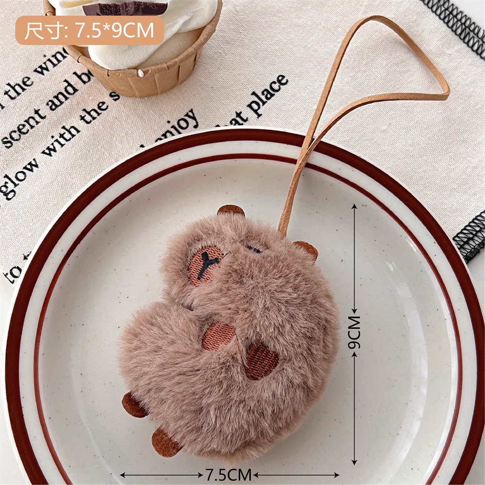 Picture of Cartoon Plush Bib Afraid of Dog Pendant Girl's Heart Schoolbag Pendant Long Hair Creative Doll Plush Doll