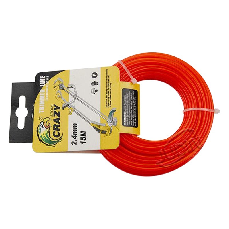 Lawn cutting rope factory Trimmer Line round 15m paper elevator lawn mower grass cutting rope brand new pure nylon