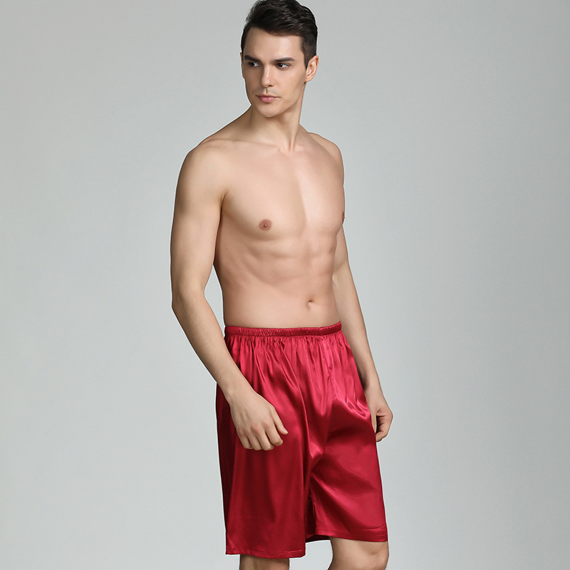 Picture of Cross-Border Summer Men's Pajamas, Silk Shorts, Ice Silk Pajamas, Home Pajamas, Men's Summer Single Pants, Simple Home Clothes