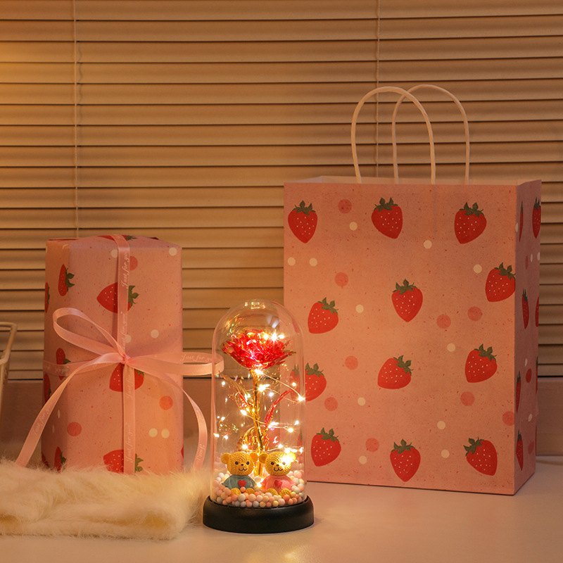 Picture of Immortal bouquet rose night light ornament bedroom decoration birthday gift for girlfriend girl children student Qixi Festival