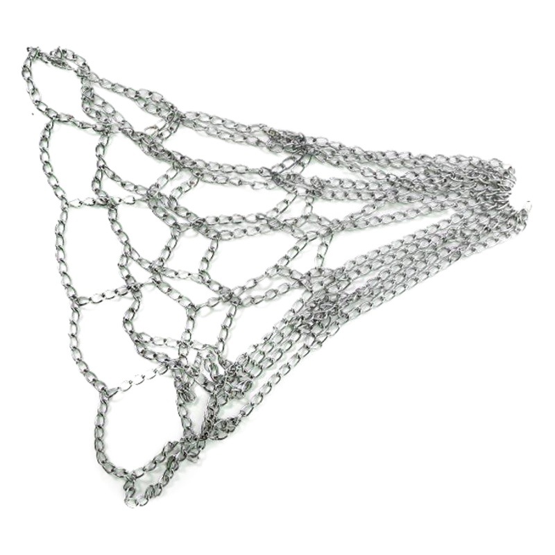 Cross-Border Supply Metal Basketball Hoop Net Iron Chain Basket Frame Galvanized Two-Color Non-Stainless Steel
