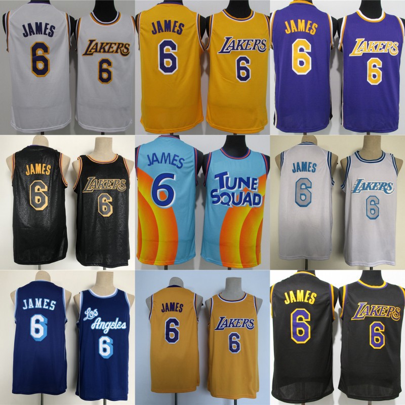 Lakers New Season 6 James Embroidered Basketball Suit 23# Lakers Jersey New Basketball Suit